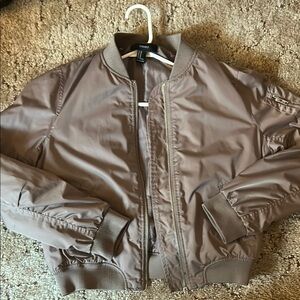 Forever 21 Light Brown Bomber Jacket